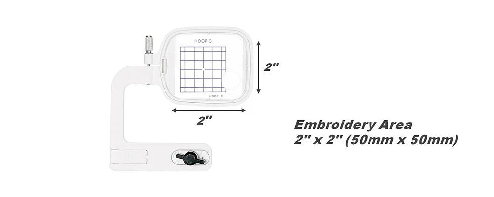 Sewtech 850803000 Free Arm Hoop C 2"x2" (50x50mm) for Janome MC300E/350E MC9500/9700 MC10000/10001 Elna820/8200/8300/8600 JA803
Sewtech 850803000 Free Arm Hoop C 2"x2" (50x50mm) for Janome MC300E/350E MC9500/9700 MC10000/10001 Elna820/8200/8300/8600 JA803