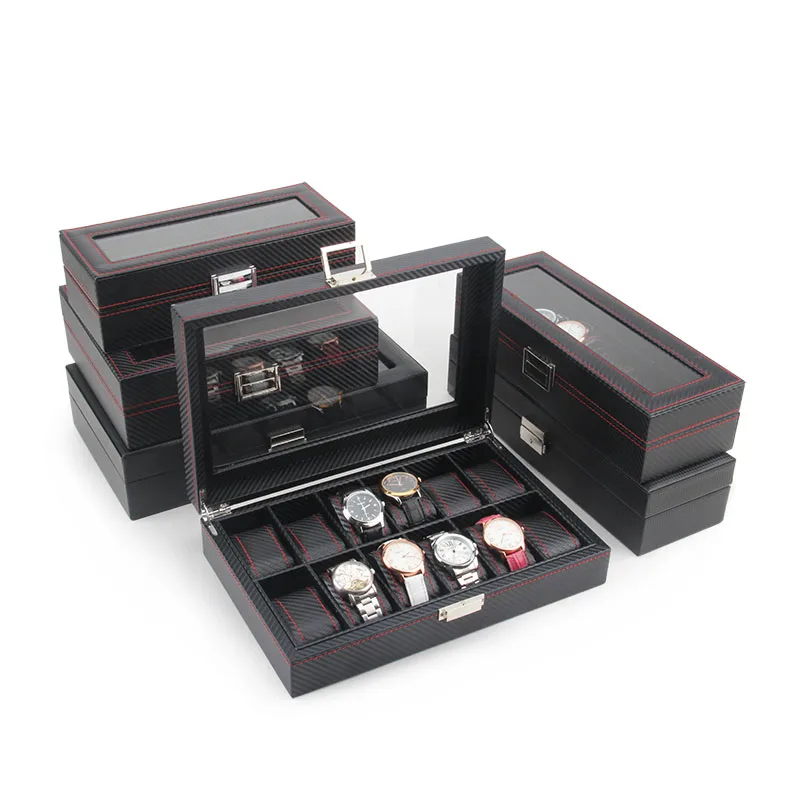 TONVIC 1Pc Watch Display Box Storage Collection Luxury Carbon Fiber Design Black Leatherette Fashion Case
TONVIC 1Pc Watch Display Box Storage Collection Luxury Carbon Fiber Design Black Leatherette Fashion Case