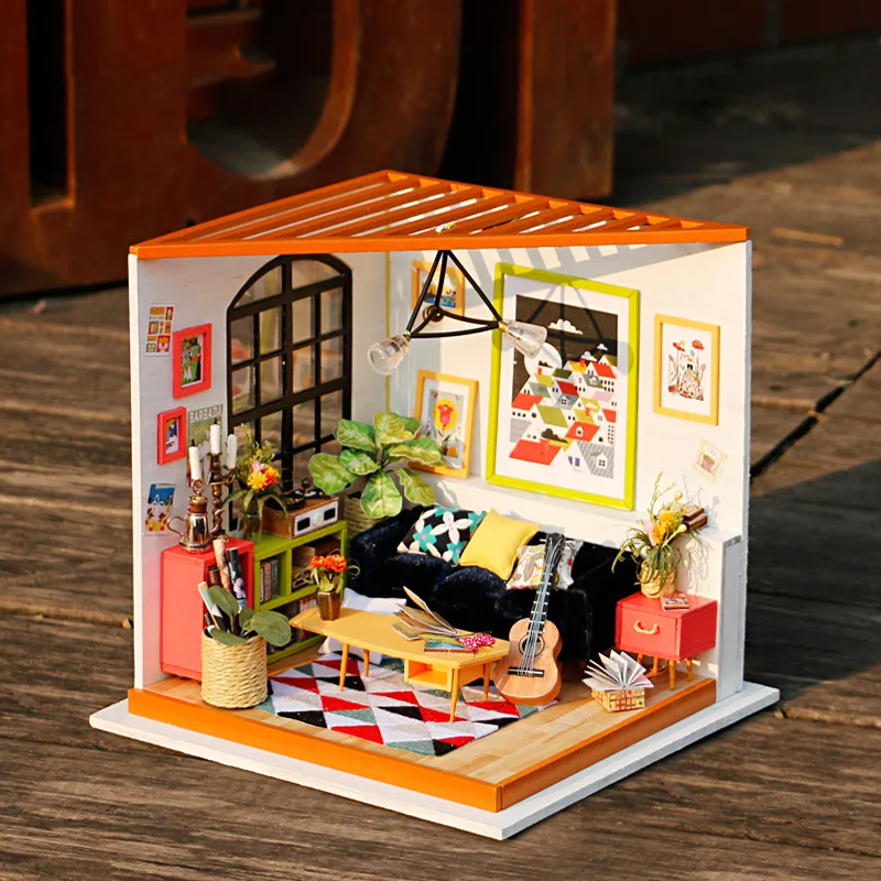 1:12 Miniatura Wooden DIY Doll House Furniture Dollhouse Miniature room Puzzle Toy Model Kits Toys-Cass's musical living room
1:12 Miniatura Wooden DIY Doll House Furniture Dollhouse Miniature room Puzzle Toy Model Kits Toys-Cass's musical living room