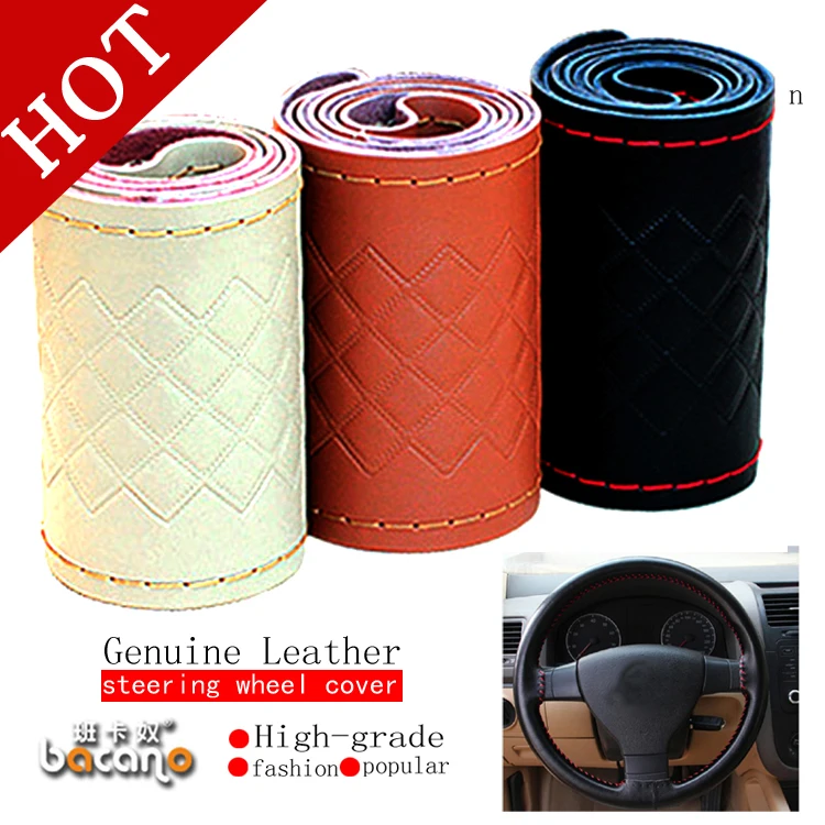High wear resistance leather steering wheel cover High quality soft steering cover Classic red line braid steering wheel cover
High wear resistance leather steering wheel cover High quality soft steering cover Classic red line braid steering wheel cover
