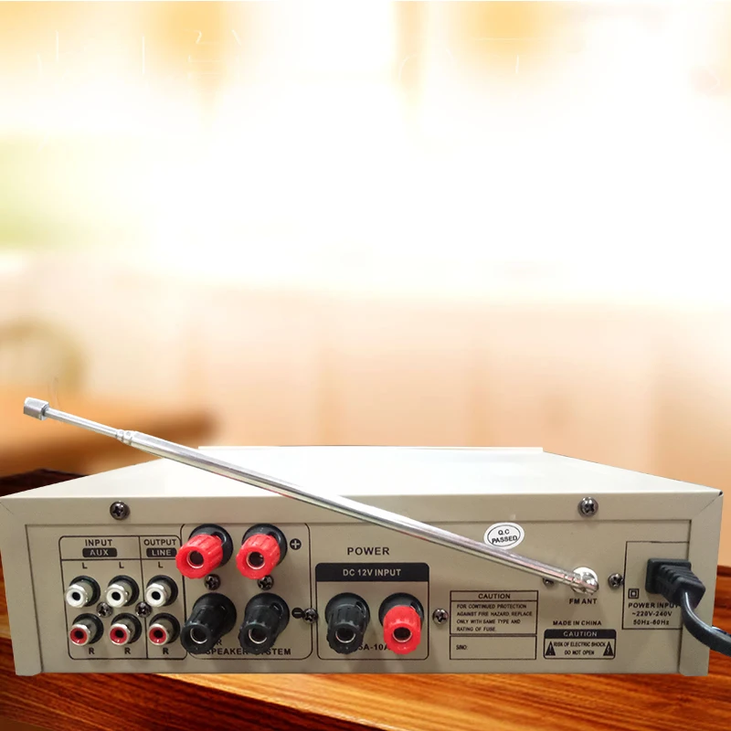 BT-1288 HiFi 2.0 high power amplifiers support U disk / with radio / DC 12v 220V bluetooth amplifier
BT-1288 HiFi 2.0 high power amplifiers support U disk / with radio / DC 12v 220V bluetooth amplifier