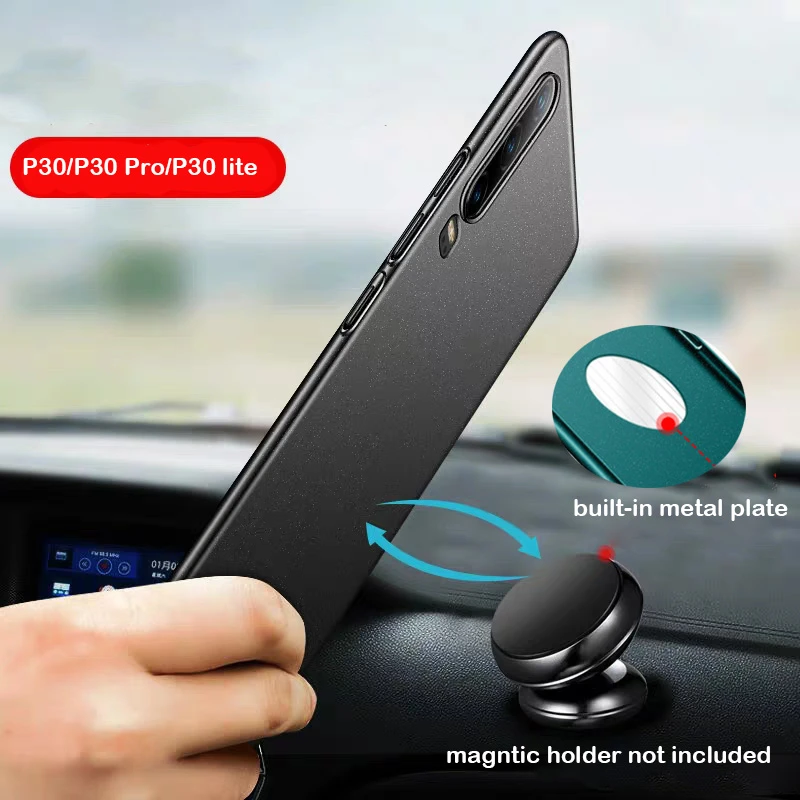 Чехол Aixuan для Huawei P30 Lite Матовый Магнитный автомобильный держатель задняя крышка