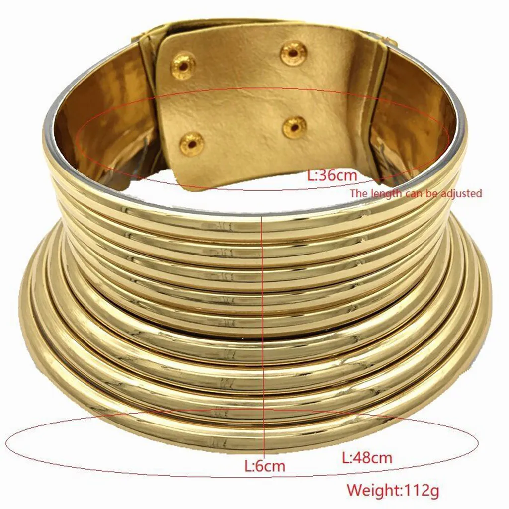 African Necklace National Flamboyant Choker Adjustable Personality Creative Style metal large collar L0416
African Necklace National Flamboyant Choker Adjustable Personality Creative Style metal large collar L0416