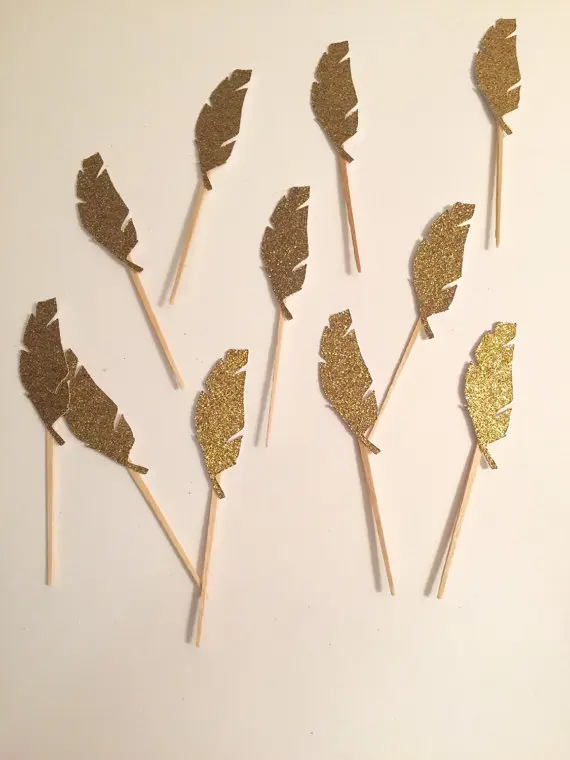 gold glitter Feather Cupcake Toppers birthday Wedding Bridal baby Shower Engagement Party Bachelorette food picks
gold glitter Feather Cupcake Toppers birthday Wedding Bridal baby Shower Engagement Party Bachelorette food picks