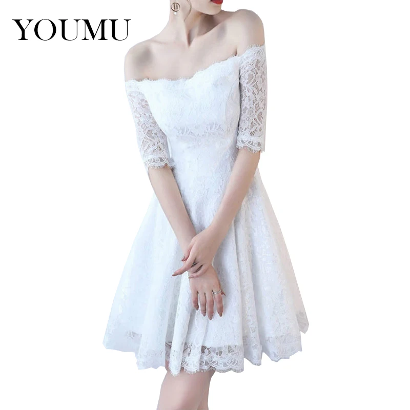 Women Slash Neck Dress Lace Knee-length Natural Waist Vintage Style Formal Evening Party Half Sleeve Midi Dresses 800-618
Women Slash Neck Dress Lace Knee-length Natural Waist Vintage Style Formal Evening Party Half Sleeve Midi Dresses 800-618