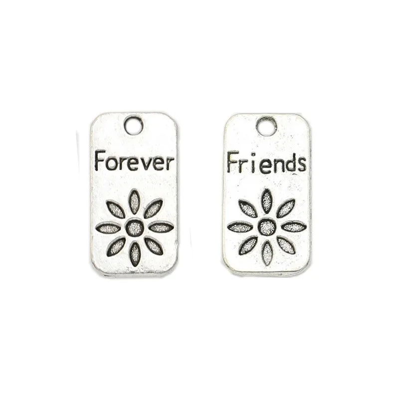 10 шт. тибетские посеребренные Подвески «Friends Forever» с цветами, Подвески для изготовления ювелирных изделий, браслетов, фурнитура «сделай сам»...
10 шт. тибетские посеребренные Подвески «Friends Forever» с цветами, Подвески для изготовления ювелирных изделий, браслетов, фурнитура «сделай сам»...