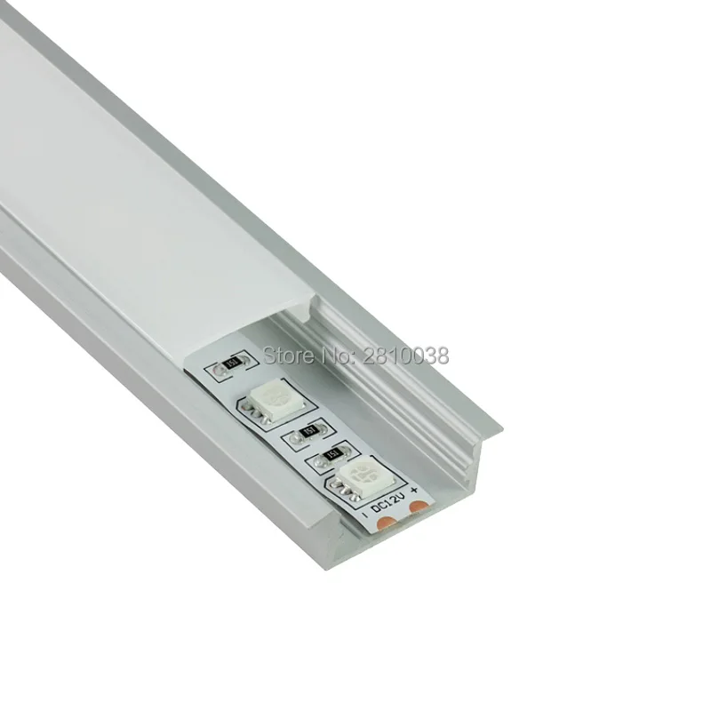 10X2 м наборы/лот анодированный серебристый плоский алюминиевый профиль led и T