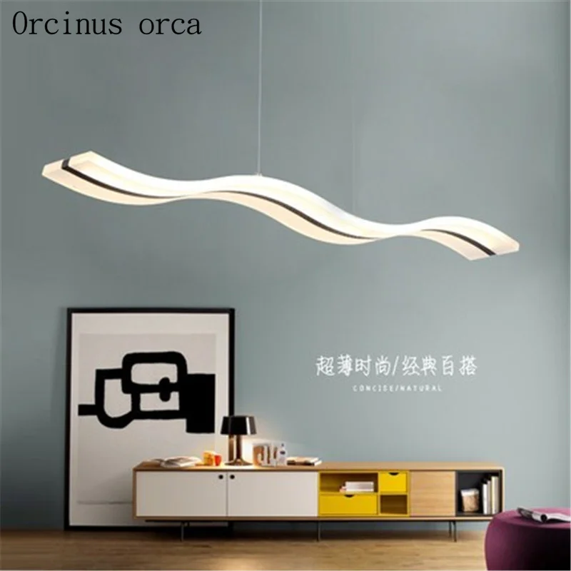 Creative modern led dining room dining room chandelier personality simple atmospheric line lamps
Creative modern led dining room dining room chandelier personality simple atmospheric line lamps