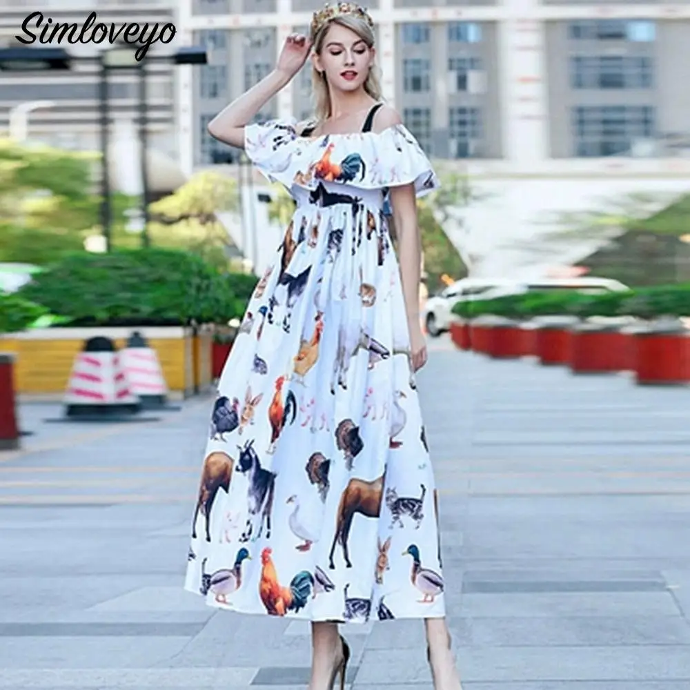SIMLOVEYO women ruffles long dress spaghetti strap animal Printed Short Strap Party Dress Runway Dress vestidos de fiesta
SIMLOVEYO women ruffles long dress spaghetti strap animal Printed Short Strap Party Dress Runway Dress vestidos de fiesta