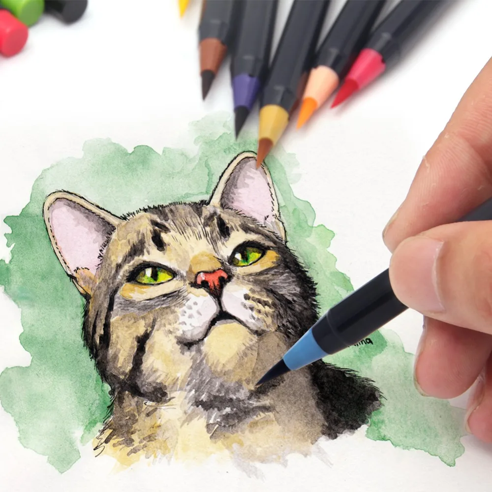 TOUCHNEW 20 Color Premium Painting Soft Brush Pen Set Watercolor Markers Pen Effect For Coloring Books Manga Comic Calligraphy
TOUCHNEW 20 Color Premium Painting Soft Brush Pen Set Watercolor Markers Pen Effect For Coloring Books Manga Comic Calligraphy