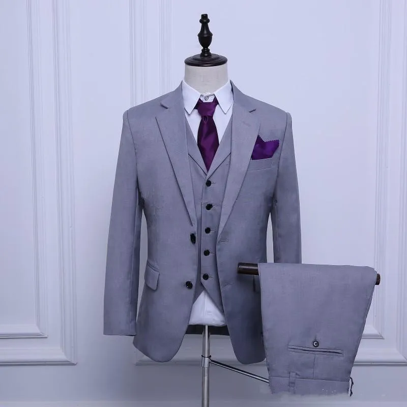 New Customized Wedding Suits Three Pieces Groom Tuxedos Handsome Formal Best Man Groomsman suits (Jacket+Pants+Vest)
New Customized Wedding Suits Three Pieces Groom Tuxedos Handsome Formal Best Man Groomsman suits (Jacket+Pants+Vest)