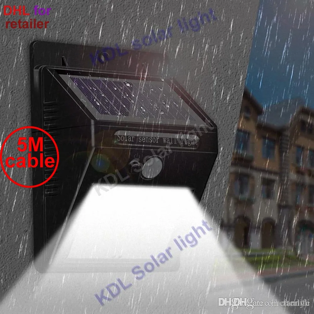 30 led 500lm Солнечный свет раздельный монтаж pIR motion 3 senser открытый дешевый IP Новый 20 5 м