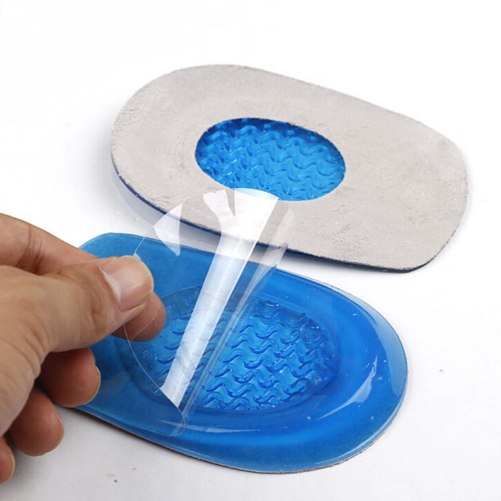 

1Pair Silicon Gel heel Cushion insoles soles relieve foot pain protectors Spur Support Shoe pad feet care Inserts Man and Women