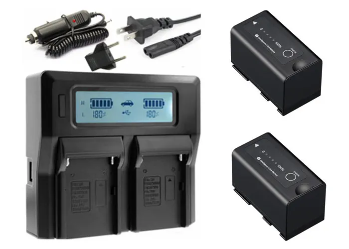 2x BP-955 BP955 BP-975 BP975 Батарея + Зарядное устройство для цифровой однообъективной