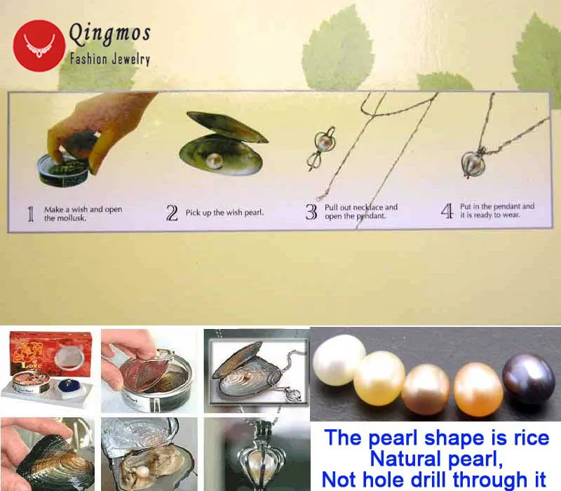 Qingmos Wish Pearl One Box Heart Pendant Necklace for Women with Natural Oyster Love Pearl Necklace Chokers Box Set 3621
Qingmos Wish Pearl One Box Heart Pendant Necklace for Women with Natural Oyster Love Pearl Necklace Chokers Box Set 3621