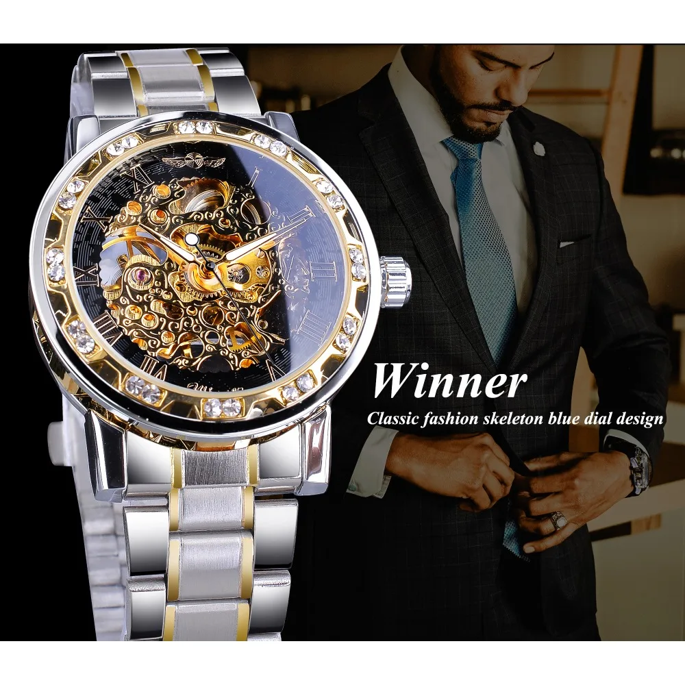 Часы кварцевые для мужчин в стиле "стимпанк" T-WINNER S1089-2 цвет ассортименте