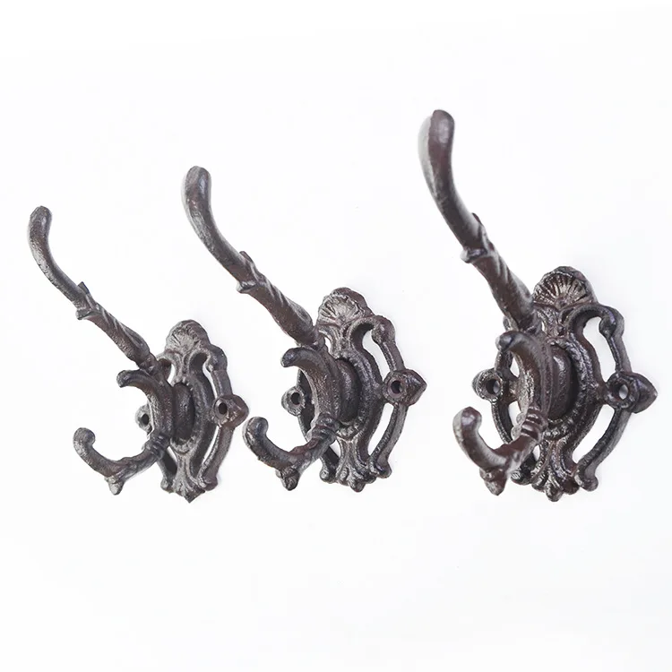 Wholesale cast iron double layer hook wall decoration store coat key hooks simple flower modeling Retro nostalgic
Wholesale cast iron double layer hook wall decoration store coat key hooks simple flower modeling Retro nostalgic