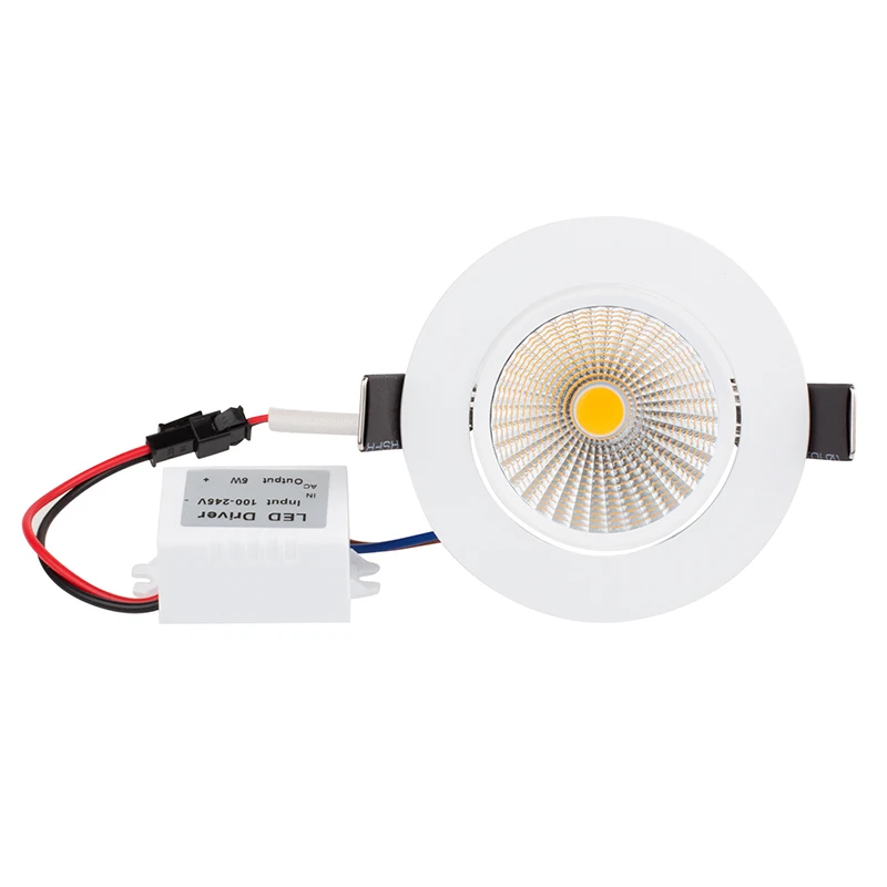 YLSTAR Free shipping Led downlight light COB Ceiling Spot Light 3w 5w 7w 100-240V ceiling recessed Lights Indoor Lighting | Освещение