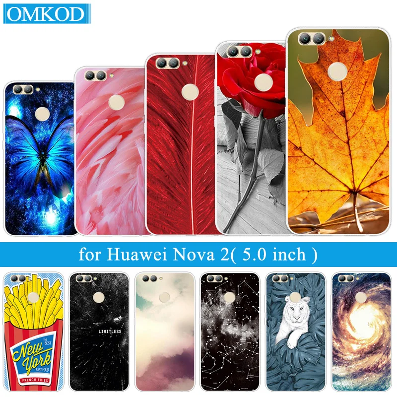 Мягкий силиконовый чехол для Huawei NOVA 2 5 0 дюймов матовый задней панели телефона