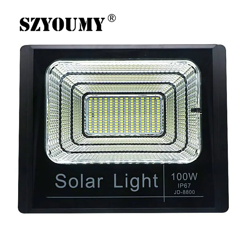 

SZYOUMY Solar LED Light Spotlight 10W/25W/40W/60W/100W Light Control Floodlight Tuinverlichting Street Lamp Waterproof IP67