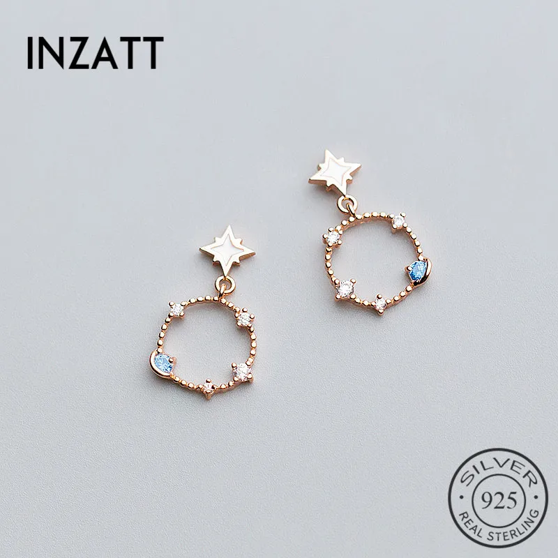 INZATT Real 925 Sterling Silver Exquisite Star Hollow Round Zircon Dangle Drop Earrings For Women Fine Jewelry Accessories
INZATT Real 925 Sterling Silver Exquisite Star Hollow Round Zircon Dangle Drop Earrings For Women Fine Jewelry Accessories