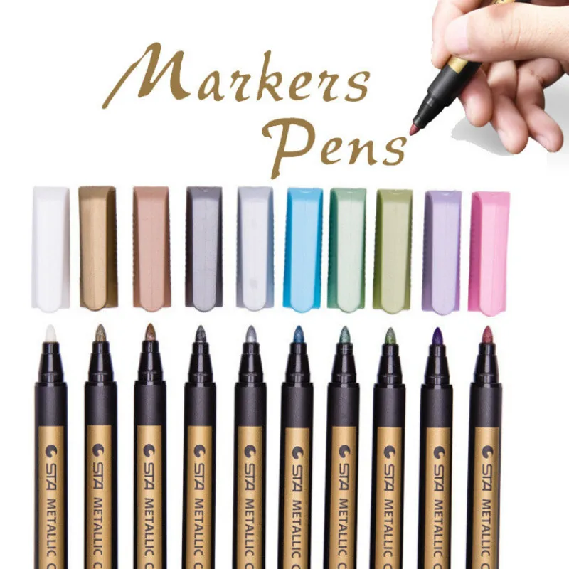 Back To School Colored Highlighters Waterproof Metallic Marker Pens White Paperboard Kraft Paper Photo Albums Diy Decorations
Back To School Colored Highlighters Waterproof Metallic Marker Pens White Paperboard Kraft Paper Photo Albums Diy Decorations