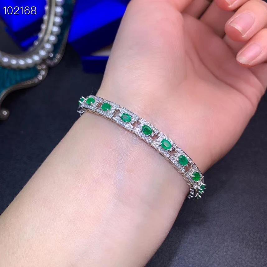 S925 silver natural green Emerald bracelet natural gemstone bracelet fashion grace square Pillow women party gift fine jewelry
S925 silver natural green Emerald bracelet natural gemstone bracelet fashion grace square Pillow women party gift fine jewelry