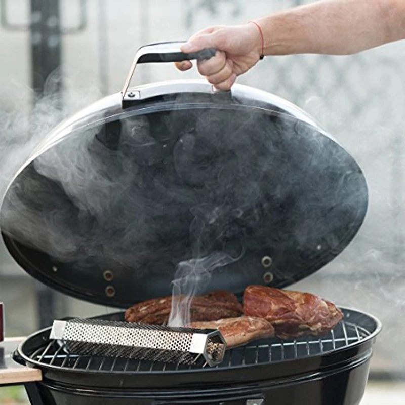 12 Inch Stainless Steel BBQ Smoker Hexagon Shape Perforated Mesh Smoker Tube With Brush and S-hooks BBQ Tools Grill Accessories
12 Inch Stainless Steel BBQ Smoker Hexagon Shape Perforated Mesh Smoker Tube With Brush and S-hooks BBQ Tools Grill Accessories
