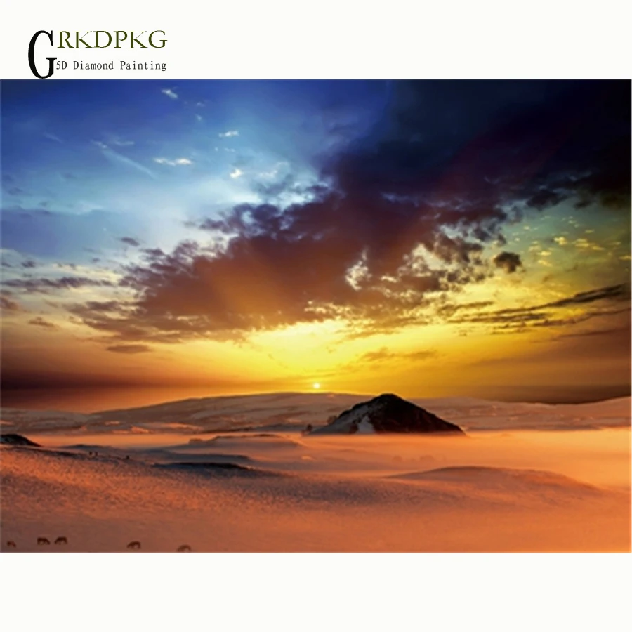 5d алмазная картина полная дрель квадратная Алмазная вышивка desert sunrise Вышивка крестом Стразы Свадебные