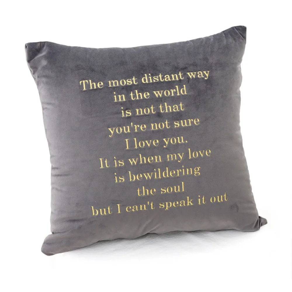 Nordic Velvet embroidery pillow simple velvet cushion bedside pillowcase Sofa mat
Nordic Velvet embroidery pillow simple velvet cushion bedside pillowcase Sofa mat