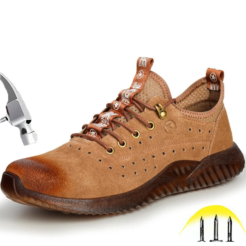 Safety Shoes Men Anti-smashing Puncture Proof Steel Toe Cap Summer Lightweight Breathable Non-slip Work Shoes Construction Boots
Safety Shoes Men Anti-smashing Puncture Proof Steel Toe Cap Summer Lightweight Breathable Non-slip Work Shoes Construction Boots