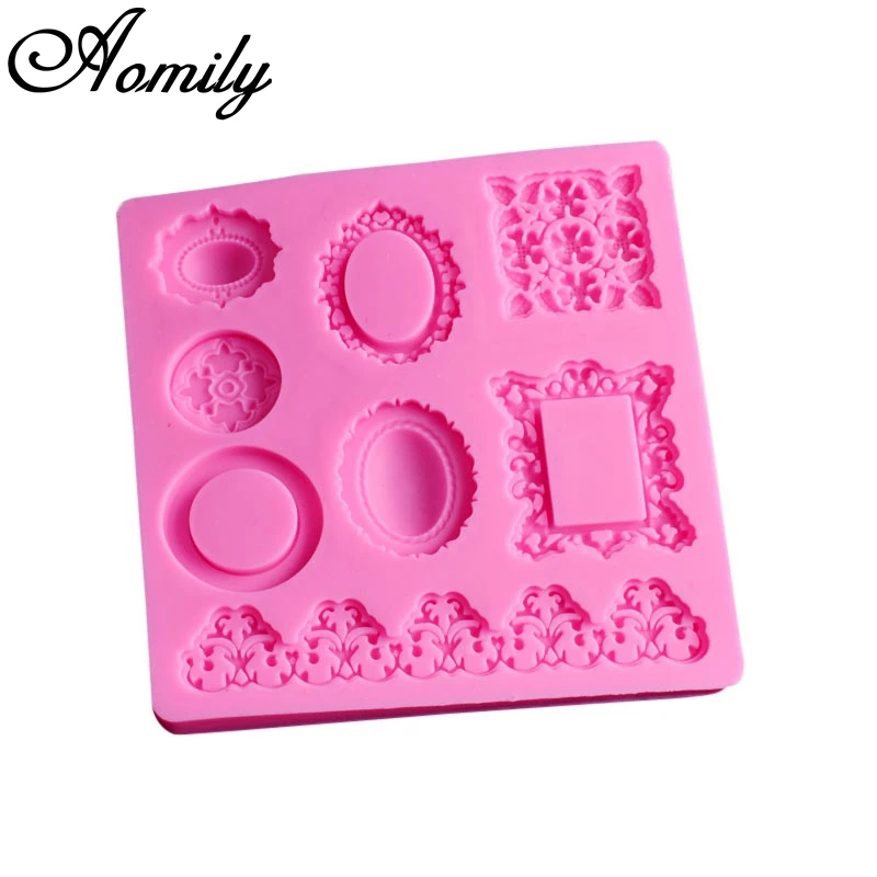 Aomily Cartoon Frame Shaped 3D Silicon Chocolate Jelly Candy Cake Bakeware Mold DIY Pastry Bar Ice Block Soap Mould Baking Tool | Дом и сад