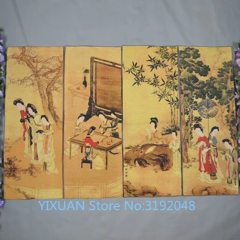 Silk embroidery four screen embroidery ancient maiden embroidered beauty embroidery.
Silk embroidery four screen embroidery ancient maiden embroidered beauty embroidery.