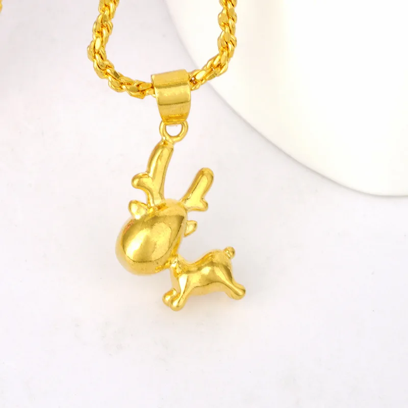 2018 Fine 24K Gold Deer Sheep Horse Pendant Necklace Women Necklaces Accessories Sweater Necklaces Wedding Jewelry no chain
2018 Fine 24K Gold Deer Sheep Horse Pendant Necklace Women Necklaces Accessories Sweater Necklaces Wedding Jewelry no chain