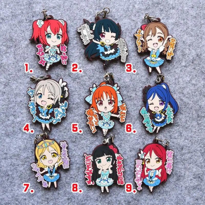 Love Live Lovelive Sunshine Aqours Anime Yoshiko Chika Hanamaru You Dia Ruby Riko Kanan Mari Famous Lines Strap Rubber Keychain
Love Live Lovelive Sunshine Aqours Anime Yoshiko Chika Hanamaru You Dia Ruby Riko Kanan Mari Famous Lines Strap Rubber Keychain