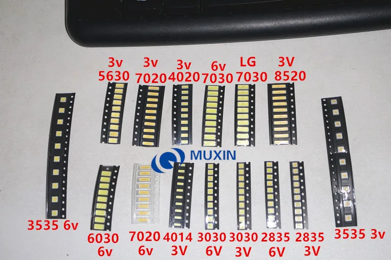 Комплект светодиодов SMD 1 Вт/0 5 Вт 3 в/6 в 2835/3030/3535/4020/5630/6030/7020/7030/7032 холодный белый