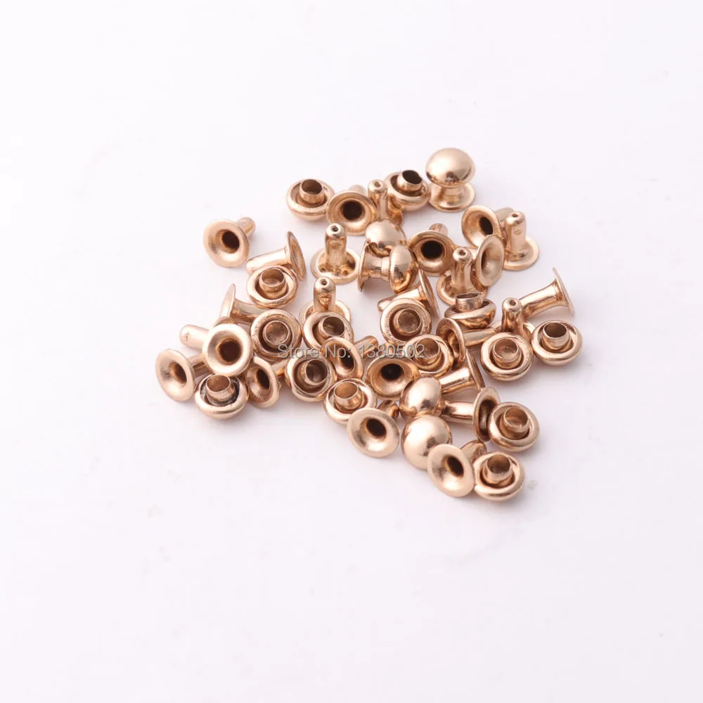 300 Sets /Lot metal 5*6mm light gold color round shape Metal Studs Garment Rivets Leather Craft
300 Sets /Lot metal 5*6mm light gold color round shape Metal Studs Garment Rivets Leather Craft