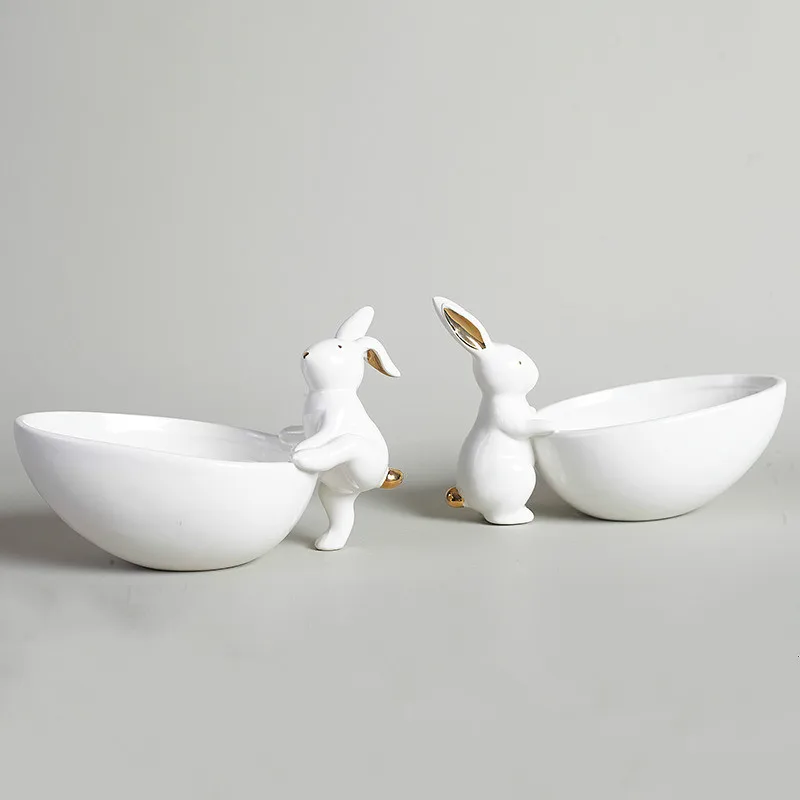 Ceramic Fruit Plate Decoration Rabbit Storage Tray Creative Snack Plate Jewelry Plate
Ceramic Fruit Plate Decoration Rabbit Storage Tray Creative Snack Plate Jewelry Plate