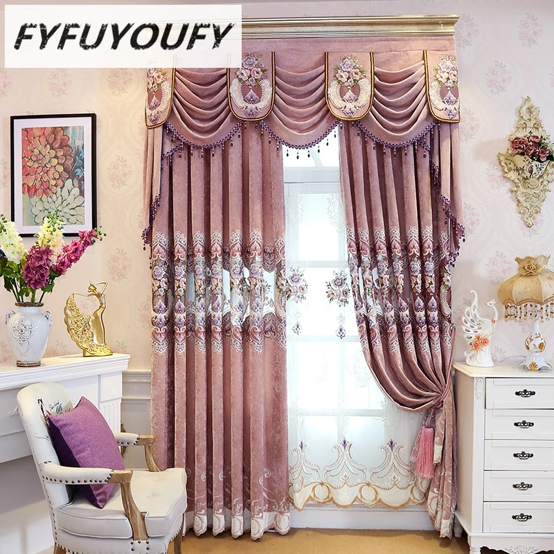 FYFUYOUFY High-grade embroidery curtains for living room florals tulle bedroom curtains soft charpie blackout curtain for window
FYFUYOUFY High-grade embroidery curtains for living room florals tulle bedroom curtains soft charpie blackout curtain for window