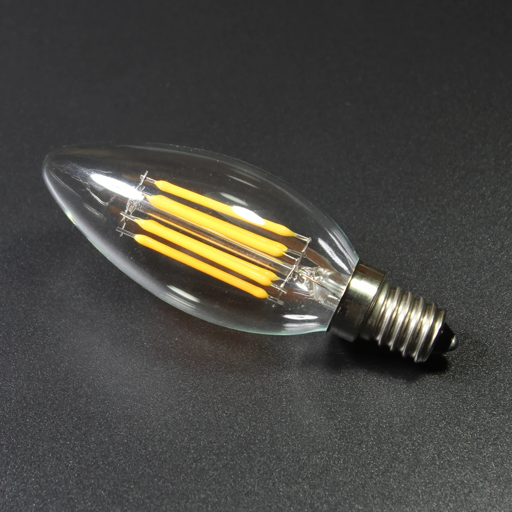 LED bulb E14 small screw mouth glass candle bulb crystal light source pointed bulb pull tail bulb 2W 4W 6W Edison retro tungsten
LED bulb E14 small screw mouth glass candle bulb crystal light source pointed bulb pull tail bulb 2W 4W 6W Edison retro tungsten