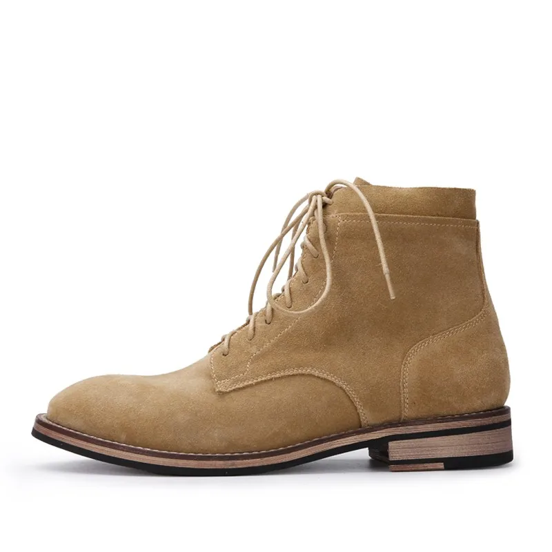 New Round Toe Cow Suede Genuine Leather Boots Men Fashion England Style Lace Up Work Boots High Quality Fleece Warm Shoes
New Round Toe Cow Suede Genuine Leather Boots Men Fashion England Style Lace Up Work Boots High Quality Fleece Warm Shoes