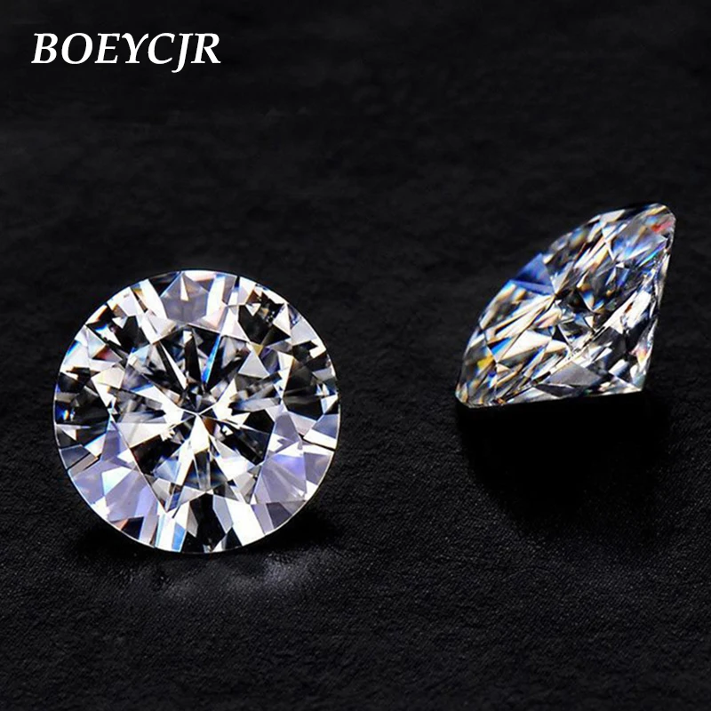 

BOEYCJR 4ct 10mm F Color Round Brilliant Cut Moissanite Loose Stone VVS1 Excellent Cut Jewelry Making Stone Engagement Ring