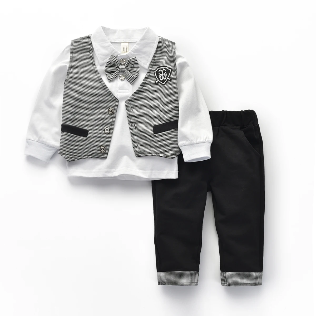 Boy Suits Formal Gentleman Suits Long Sleeve Boys Plaid Vest Suit Brand Kids Lapal Cotton Shirt +vest+pant 3 Pieces Clothing Set
Boy Suits Formal Gentleman Suits Long Sleeve Boys Plaid Vest Suit Brand Kids Lapal Cotton Shirt +vest+pant 3 Pieces Clothing Set