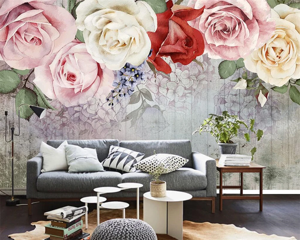 Beibehang Custom wallpaper hand-painted garden roses flowers TV background wall home decoration living room bedroom 3d wallpaper
Beibehang Custom wallpaper hand-painted garden roses flowers TV background wall home decoration living room bedroom 3d wallpaper