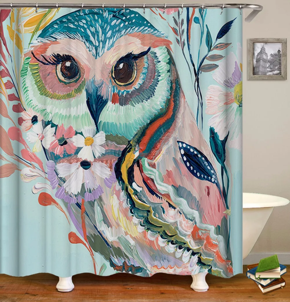 Peacock owl Aninal 3D Print Shower Curtain for Bathroom Bath Screens Waterproof Polyester Customized Bath Decoration
Peacock owl Aninal 3D Print Shower Curtain for Bathroom Bath Screens Waterproof Polyester Customized Bath Decoration