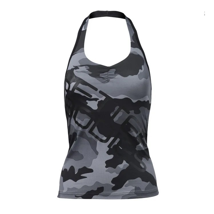 Sport Vest Women Printed Yoga Shirts Sleeveless Loose Quick Dry Running Gym Fitness Tops Women's Clothes | Спорт и развлечения