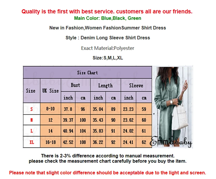 Fashion Women's Long Sleeve Denim Shirt Loose Casual Tops Long Shirt Casual Blouse Women Clothing
Fashion Women's Long Sleeve Denim Shirt Loose Casual Tops Long Shirt Casual Blouse Women Clothing