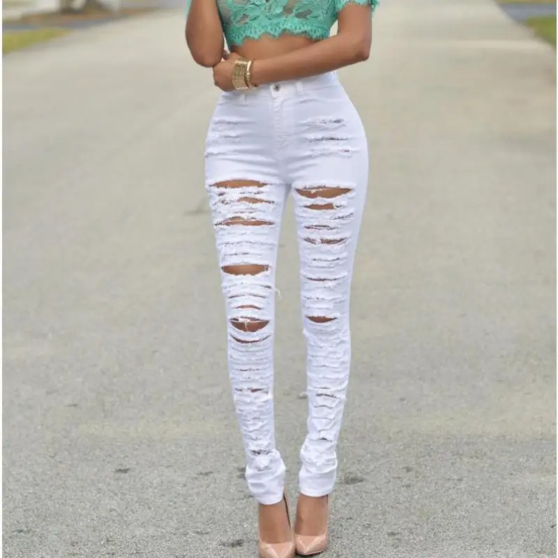 Europe And United States Fashion Tight Pencil Pants Women's Jeans Personality Wear Holes Solid Color Thin Section Feet Jeans
Europe And United States Fashion Tight Pencil Pants Women's Jeans Personality Wear Holes Solid Color Thin Section Feet Jeans