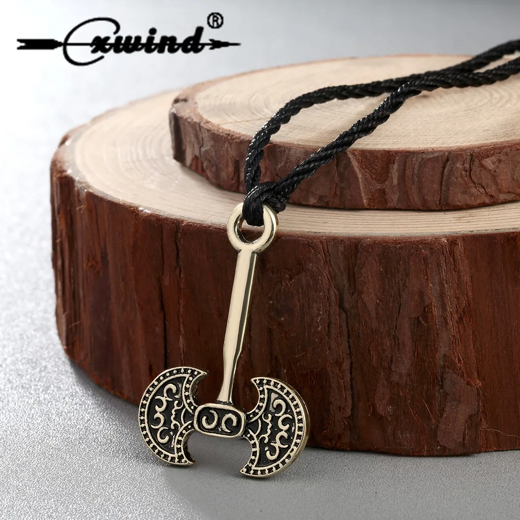 Cxwind Axe Amulet Pendant Viking Runes Axe Charm Necklace Pendant Talisman Jewelry for Man Antique Bronze Plated Choker
Cxwind Axe Amulet Pendant Viking Runes Axe Charm Necklace Pendant Talisman Jewelry for Man Antique Bronze Plated Choker