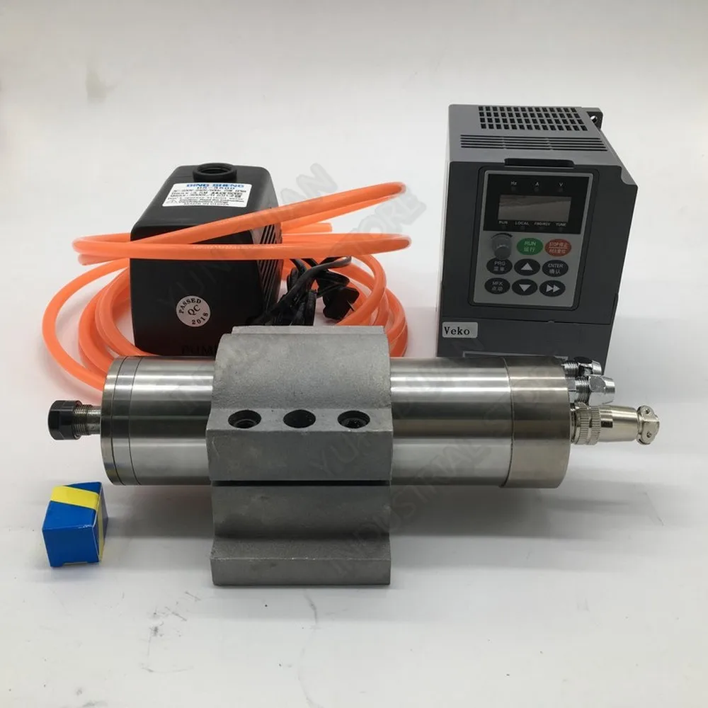 Changsheng 2.2KW 3hp 380v 24000rpm ER20 1-13mm Water Cooled Spindle Motor 3PH VFD pump 80mm Clamp kit CNC Router woodworking
Changsheng 2.2KW 3hp 380v 24000rpm ER20 1-13mm Water Cooled Spindle Motor 3PH VFD pump 80mm Clamp kit CNC Router woodworking